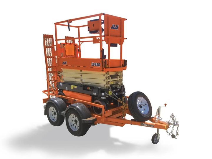 Hire JLG ES1932 - Dandenong _ Hire JLG 6 m scissor lift &amp; Trailer long term or short for all electrical, plumbing, airconditioning and painting jobs on a concrete slab where extra height is required.