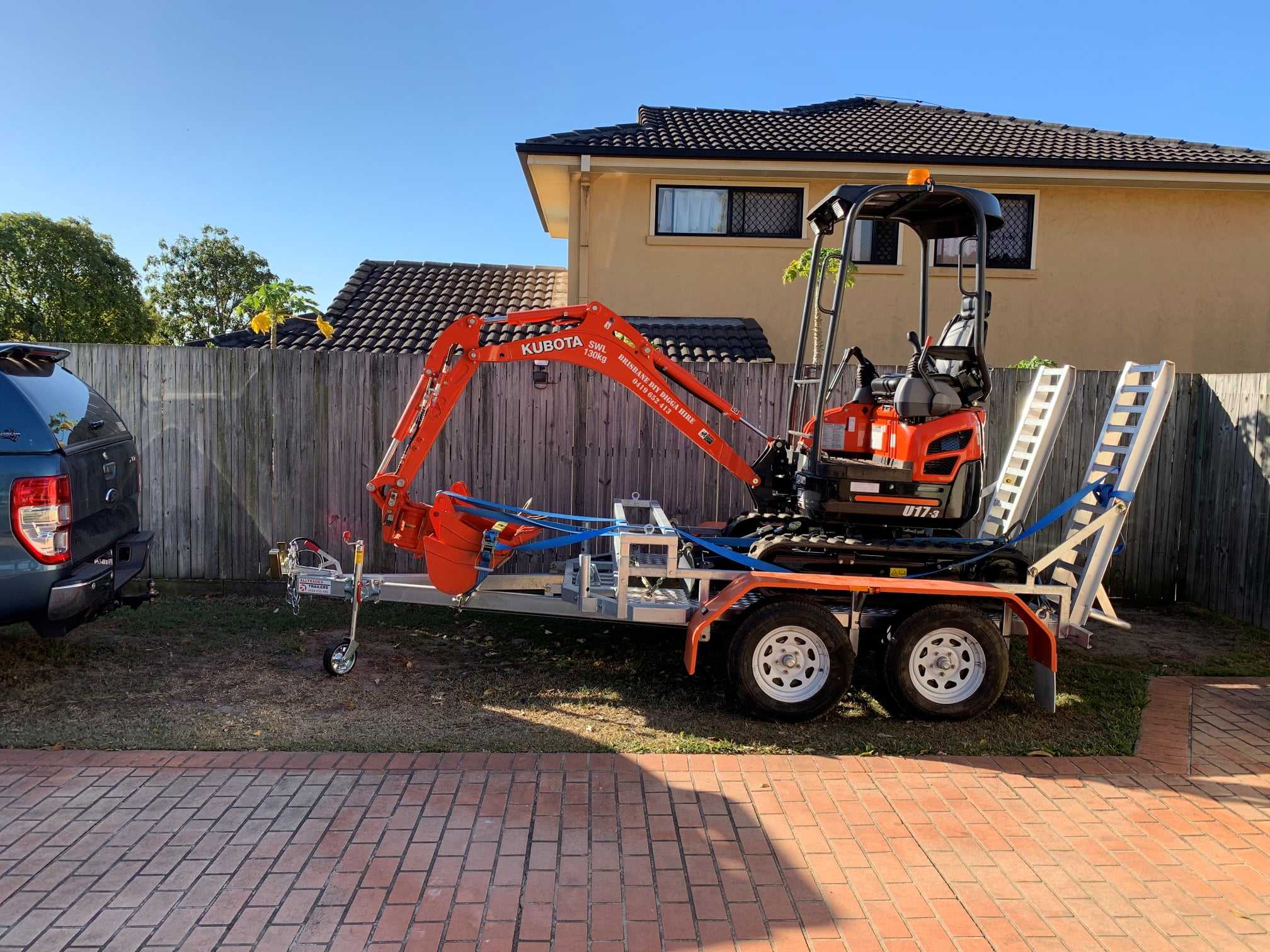 Kubota U17-3  - 1.7T 2019 ZERO tail swing Mini Excavator for dry hire - Parkinson QLD